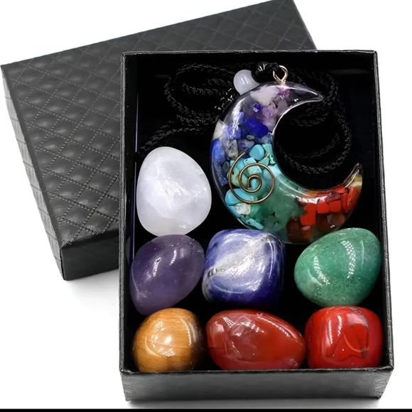 7 healing stones & necklace set - Picture 8 of 10